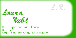 laura nubl business card